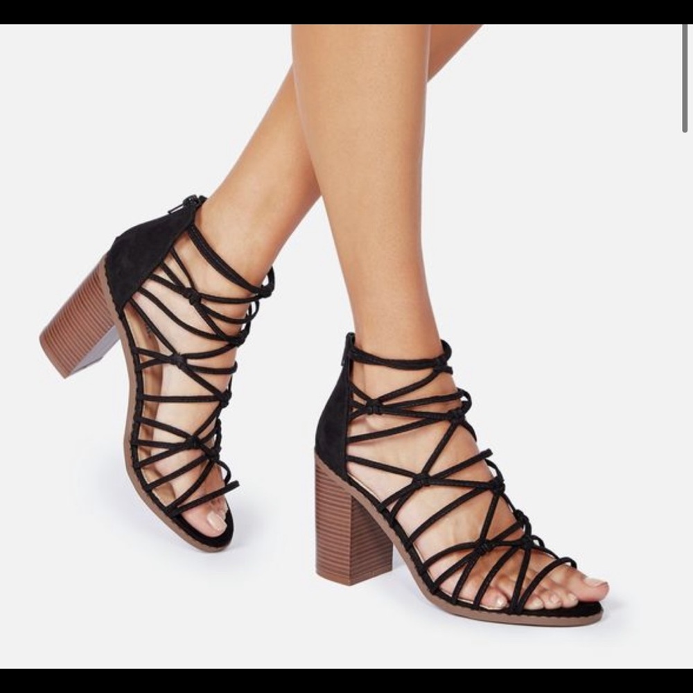 JustFab | Stacked & Strapped Block Heel Sandal